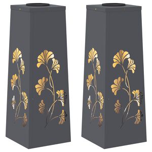 vidaXL Solar LED Stig Ljus 2 st Varmvit 18 x 18 x 50 cm