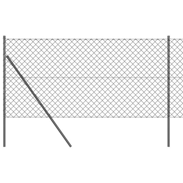 vidaXL St&auml;ngselstolpe Gr&aring; 10 x 1 m (60 x 60 mm n&auml;t) St&aring;l och PVC