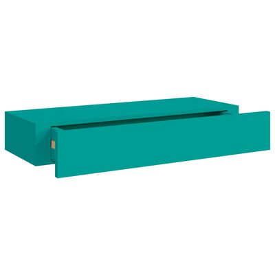 vidaXL Väggmonterade lådor 2 st blå 60x23,5x10 cm MDF