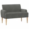 vidaXL Loveseat med knapprapport M&ouml;rkgr&aring; 116 x 67 x 81 cm Kordread tyg