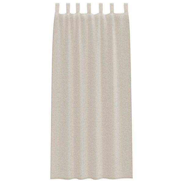vidaXL Voile Gardin med gardiner 2 pcs Sand 260 x 140 cm Polyester