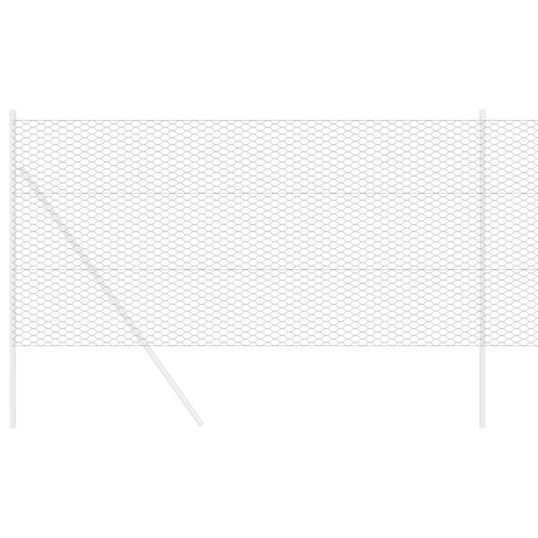 vidaXL Hexagonstängsel Grå 1,4 x 50 m PVC