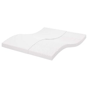 vidaXL Skummadrass vit 200x210 cm 7-zoner h&aring;rdhet 20 ILD