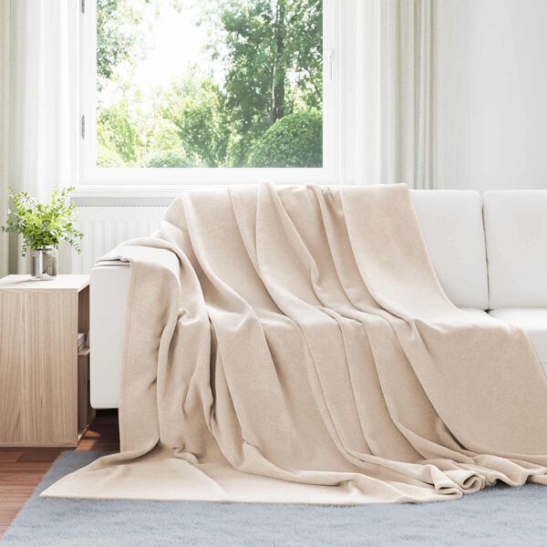 vidaXL Filtar 6 pcs Beige 220 x 240 cm Fleece
