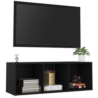 vidaXL TV-bänk svart 107x35x37 cm konstruerat trä
