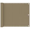 vidaXL Balkongsk&auml;rm taupe 75x300 cm HDPE