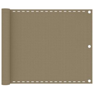 vidaXL Balkongsk&auml;rm taupe 75x300 cm HDPE
