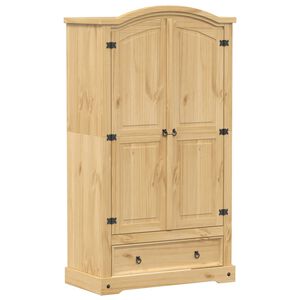 vidaXL Garderob Corona 102x52x186 cm massiv furu