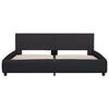 vidaXL Sängram med LED svart konstläder 160x200 cm