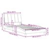 vidaXL Bed Frame without Mattress "Hanko" Cream 100x200 cm Fabric