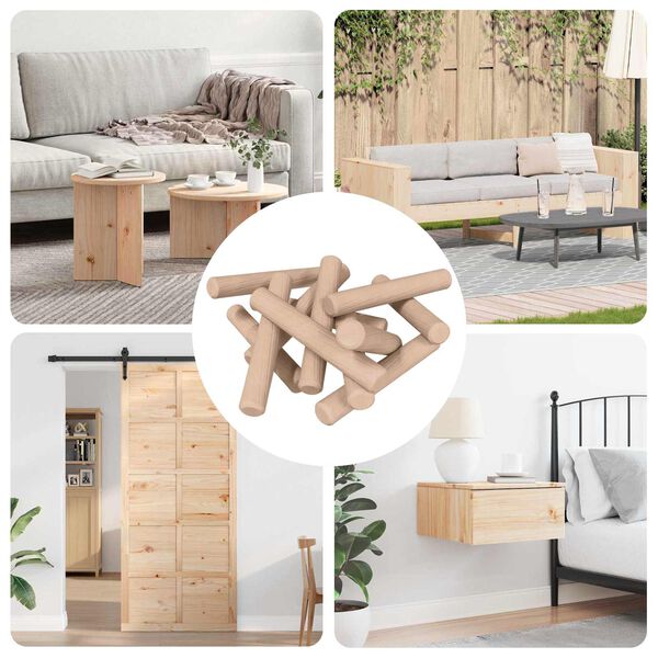 vidaXL Tr&auml;pluggar 24000 pcs Brun Massivt tr&auml;