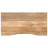 vidaXL Skrivbordsskiva med b&aring;ge 120x60x2,5 cm massivt grovt mangotr&auml;