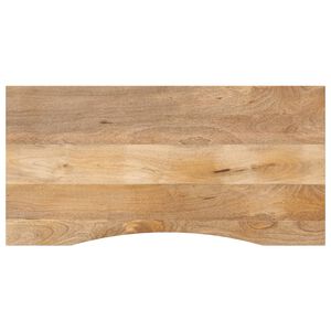 vidaXL Skrivbordsskiva med b&aring;ge 120x60x2,5 cm massivt grovt mangotr&auml;