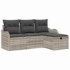 vidaXL Tr&auml;dg&aring;rdsoffset 4 st Poly rattan