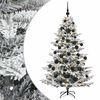 vidaXL Konstgjord julgran med julkulor 150 cm 150 LED-lampor Varmvit