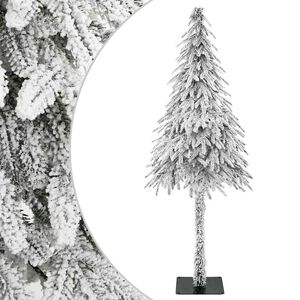 vidaXL Konstgjord julgran Vit 86 x 86 x 210 cm Polyeten och metall