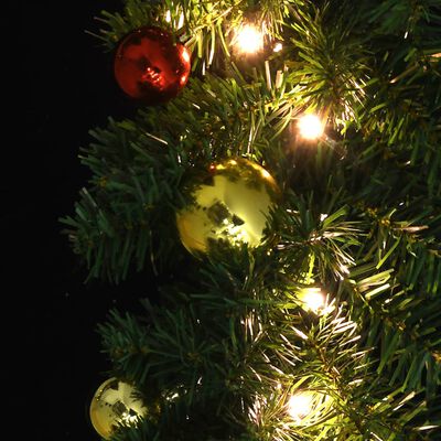 vidaXL Julkrans dekorerad med julkulor och LED-lampor 20 m