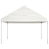 vidaXL Paviljong med tak vit 6,69x4,08x3,22 m polyeten