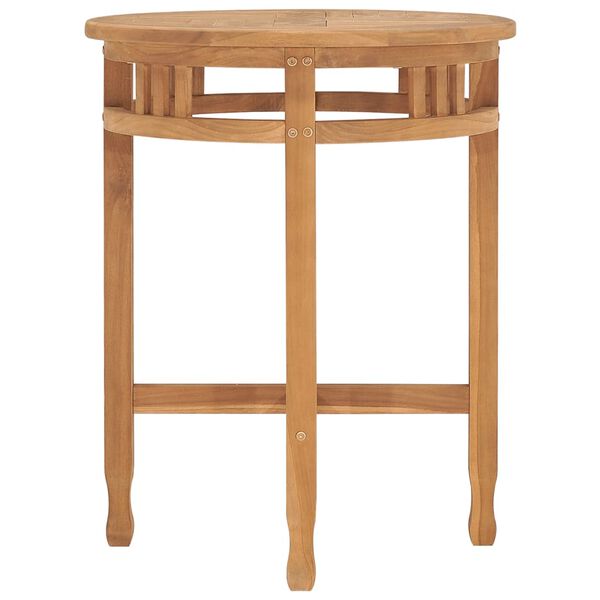 vidaXL Cafébord Ø60x60 cm massiv teak