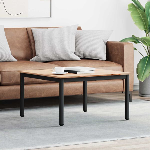 vidaXL Kaffeebord Naturf&auml;rg 80 x 80 x 45 cm Massiv furu