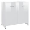 vidaXL Badrumssk&aring;p vit h&ouml;gglans 60x33x61 cm konstruerat tr&auml;