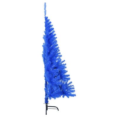vidaXL Halv plastgran med stativ blå 120 cm PVC