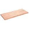 vidaXL V&auml;gghylla ljusbrun 120x50x(2-4) cm behandlad massiv ek