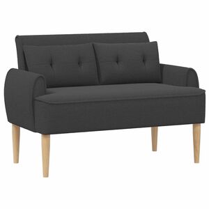 vidaXL Loveseat med knapprapport M&ouml;rkgr&aring; 117 x 67 x 77 cm Boucl&eacute;