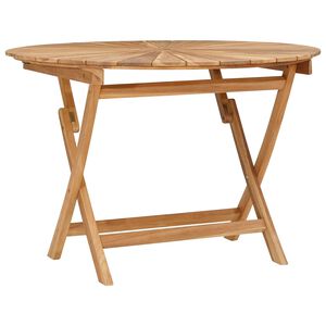 vidaXL Hopf&auml;llbart tr&auml;dg&aring;rdsbord Naturlig &Oslash; 110 x 75 cm