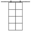 vidaXL Skjutd&ouml;rr med h&aring;rdvara 102,5x205 cm ESG-glas och aluminium