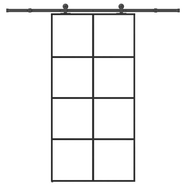 vidaXL Skjutd&ouml;rr med h&aring;rdvara 102,5x205 cm ESG-glas och aluminium