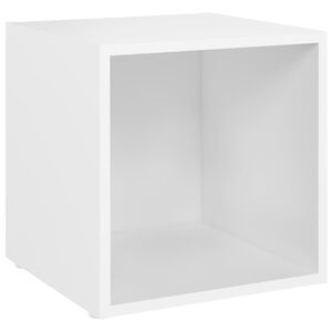 vidaXL Tv-b&auml;nk vit 37x35x37 cm konstruerat tr&auml;