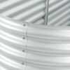 vidaXL Odlingslåda upphöjd galvaniserat stål 320x80x81 cm silver
