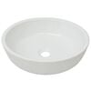 vidaXL Handfat rund keramik vit 42x12 cm