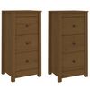 vidaXL Sk&auml;nkar 2 st honungsbrun 40x35x80 cm massiv furu