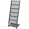 vidaXL Tidningsst&auml;ll 47,5x43x133 cm svart A4