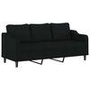 vidaXL 3-sitssoffa svart 180 cm tyg