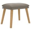 vidaXL Fotpall ljusgr&aring; 45x29,5x35 cm sammet