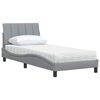 vidaXL Bed with Mattress "Hanko" Light Grey 90x200 cm Fabric