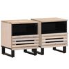 vidaXL S&auml;ngbord 2 st 40x34x46 cm massivt blekt mangotr&auml;