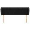 vidaXL S&auml;nggavel med kanter svart 147x23x78/88 cm sammet
