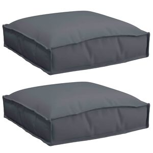 vidaXL Kudde 2 pcs Antracit 40 x 40 x 8 cm Oxford Tyg