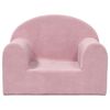 vidaXL Barnsoffa rosa mjuk plysch