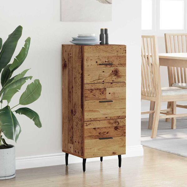 vidaXL Sideboard Gammalt tr&auml; 34 x 34,5 x 90 cm Konstruerat tr&auml;