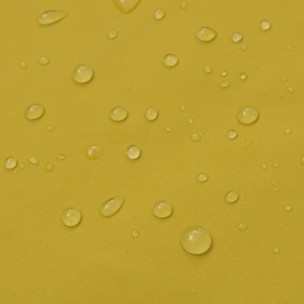 Vattentät lång regnkappa med luva gul L