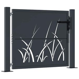 vidaXL Tr&auml;dg&aring;rdsgrind antracit 100x75 cm st&aring;l gr&auml;sdesign