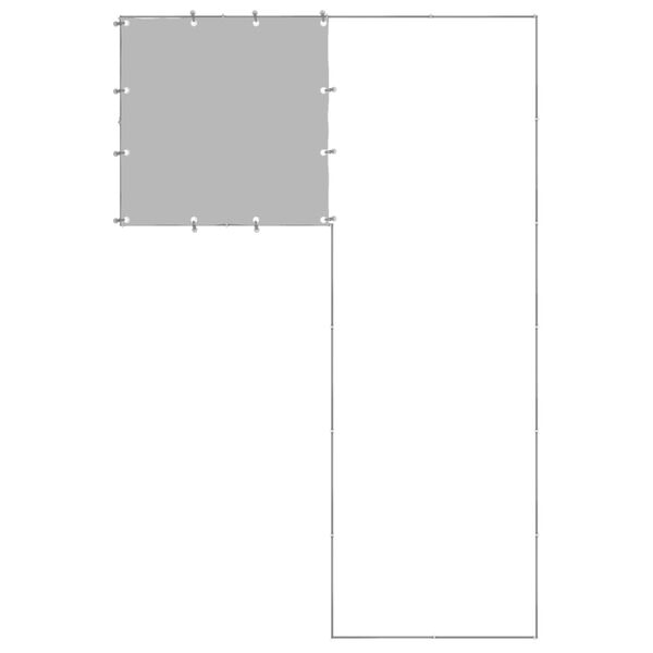 vidaXL Hundgård silver 4,84 m² stål
