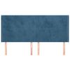 vidaXL S&auml;nggavel med kanter m&ouml;rkbl&aring; 163x16x118/128 cm sammet