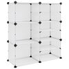 vidaXL Skohylla transparent 84x31,5x93 cm PP