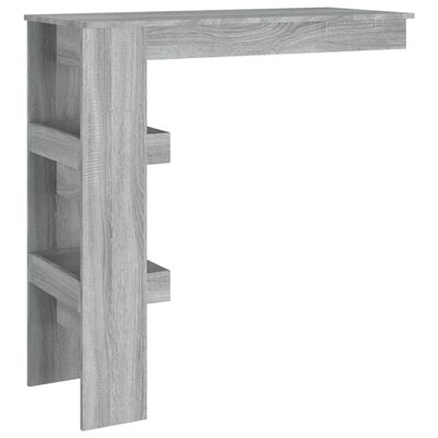 vidaXL Barbord väggmonterat grå sonoma 102x45x103,5 cm konstruerat trä
